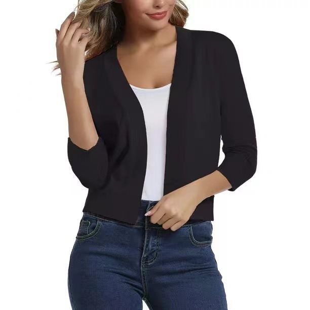 Thordis | Veste en tricot pour femmes à front ouvert 3/4 manches