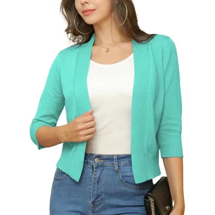 Thordis | Veste en tricot pour femmes à front ouvert 3/4 manches