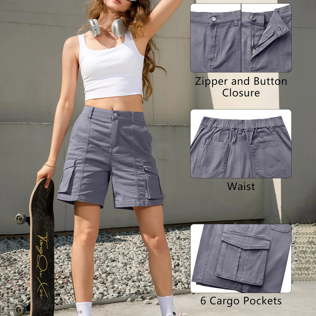 Tilda | Shorts Cargo Femme avec Poches Cargo Coupe Relaxed