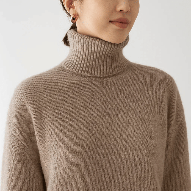 Ania | Pull à col roulé oversized doux pour femmes