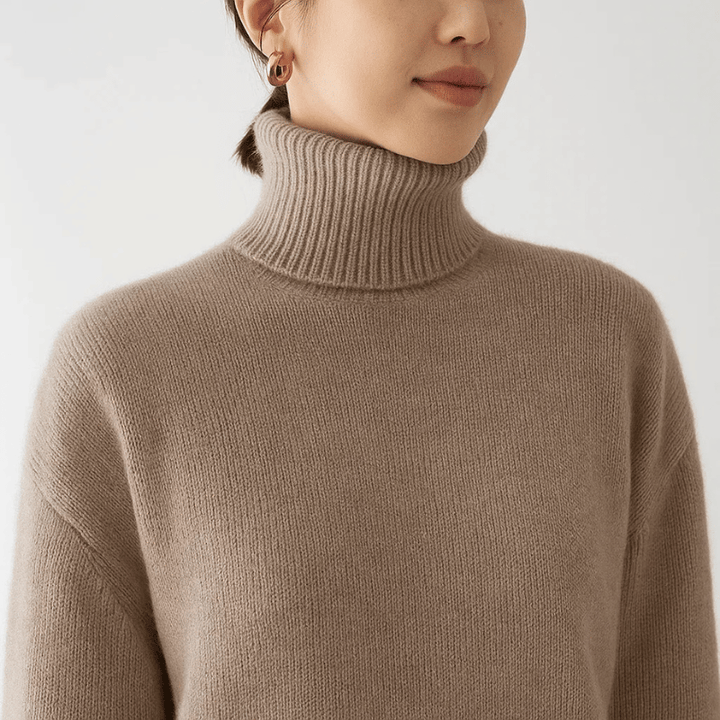 Ania | Pull à col roulé oversized doux pour femmes