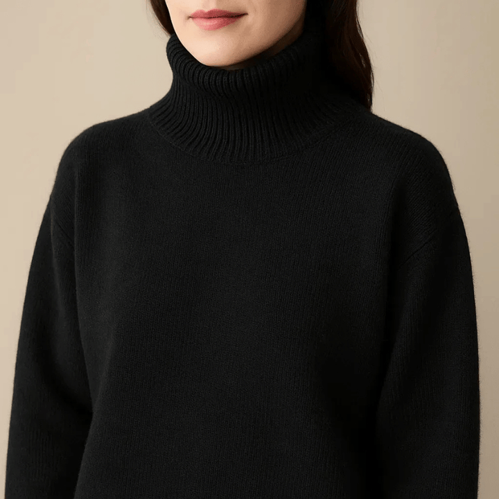 Ania | Pull à col roulé oversized doux pour femmes