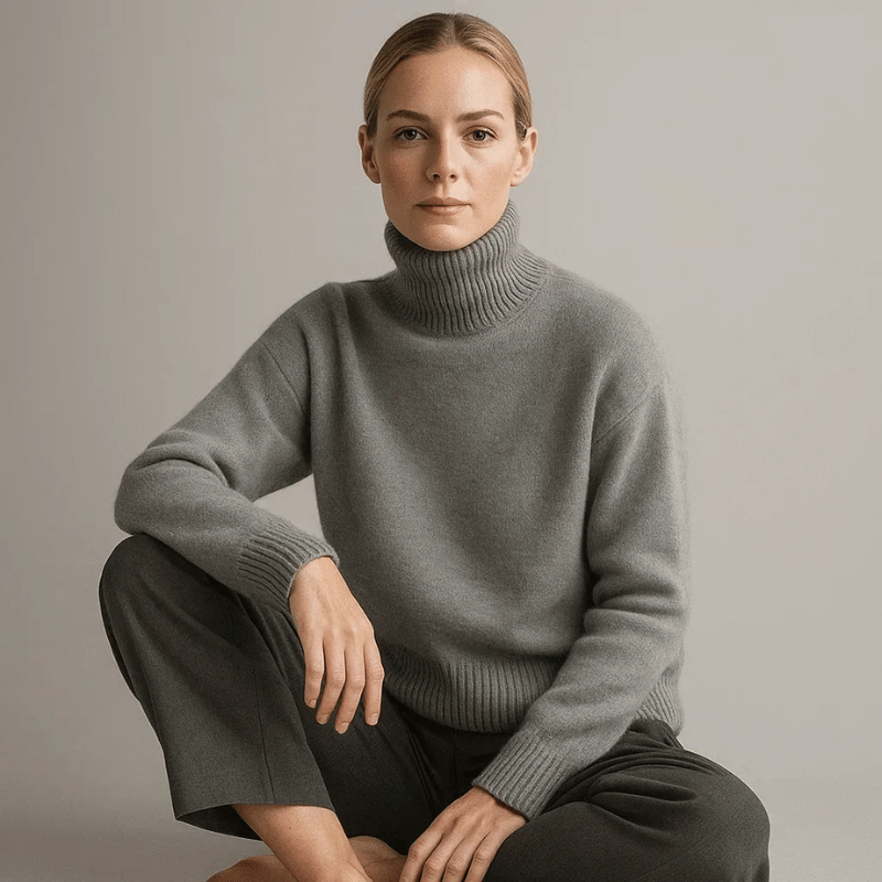 Ania | Pull à col roulé oversized doux pour femmes