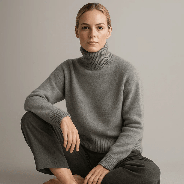 Ania | Pull à col roulé oversized doux pour femmes