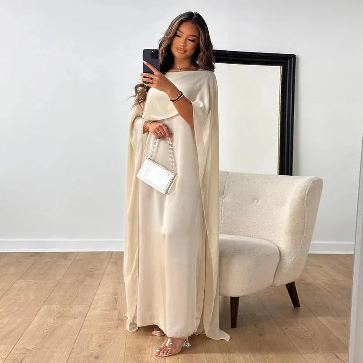 Valentina | Robe Maxikleid avec Cape pour Invités de Mariage