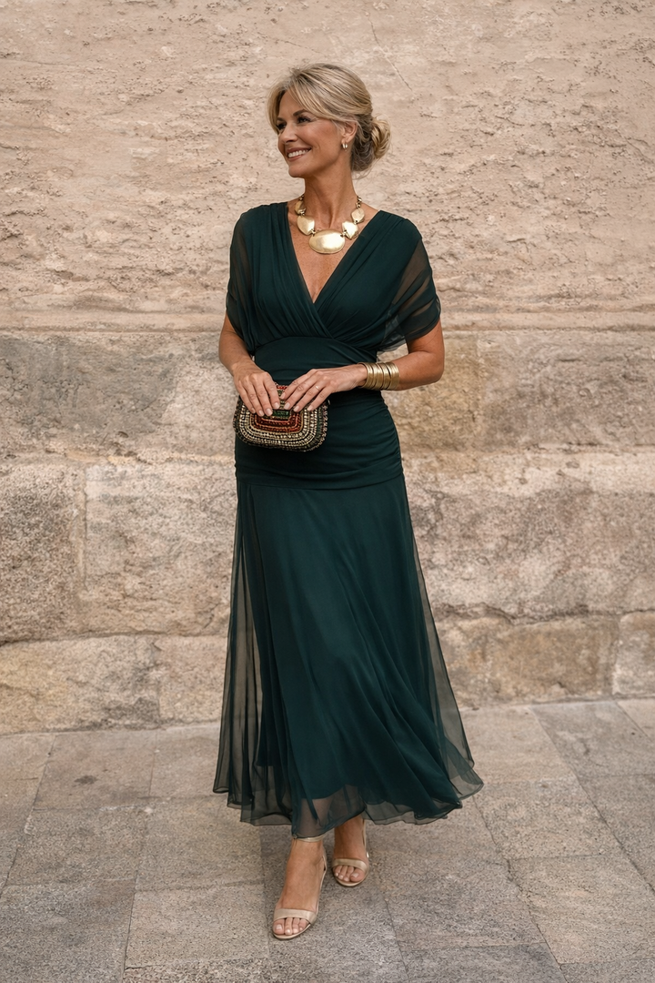 Valentina | Robe maxi festive avec décolleté en V