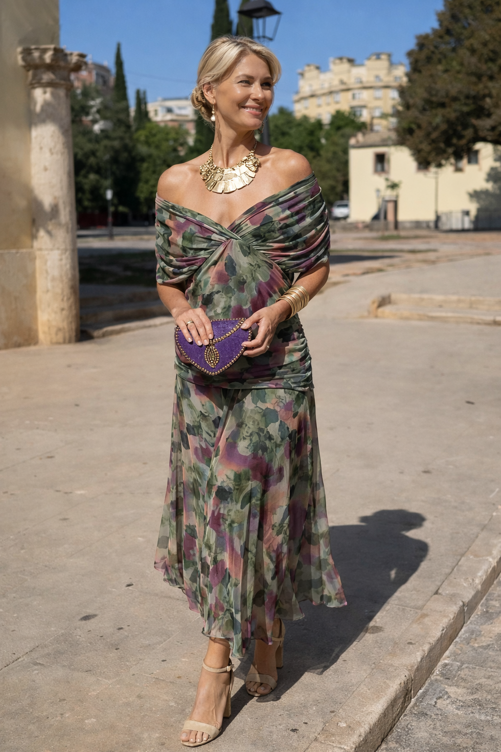 Valentina | Robe maxi festive avec décolleté en V
