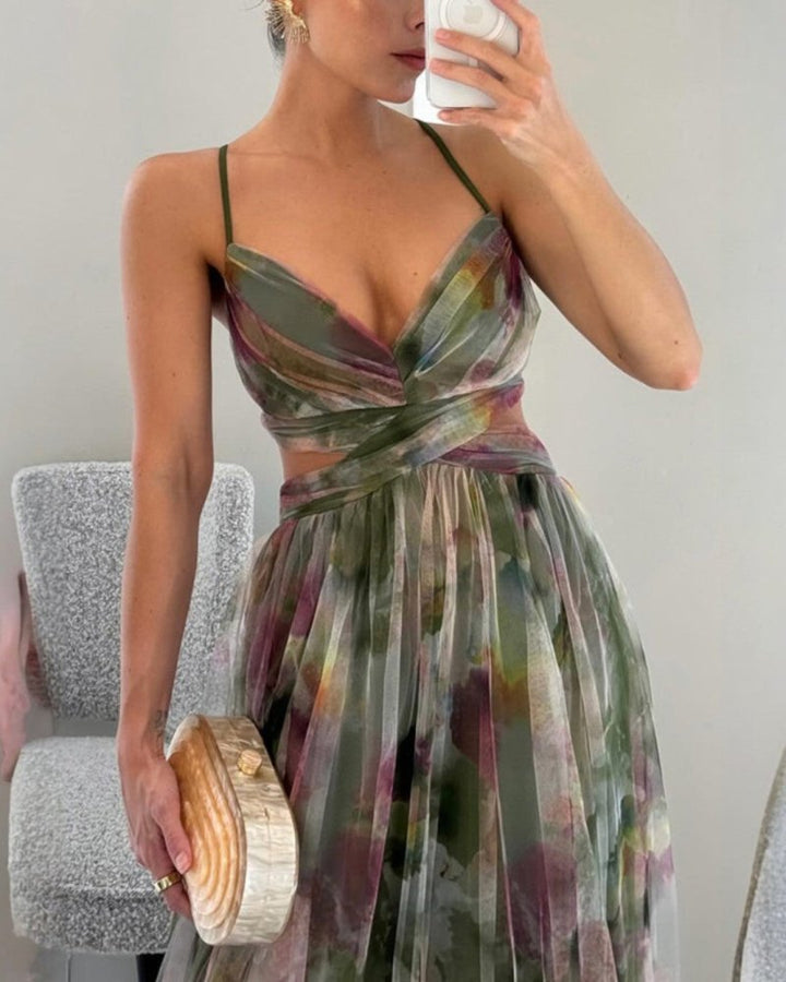 Valeria | Robe Maxi Femme Florale Élégante Fluide