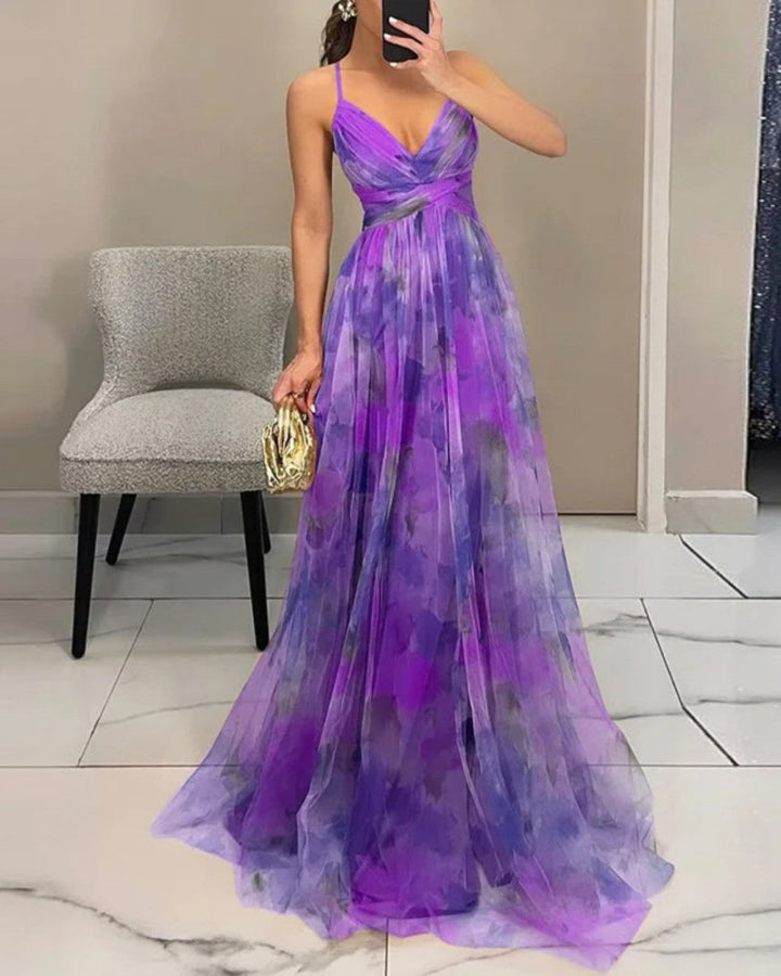 Valeria | Robe Maxi Femme Florale Élégante Fluide