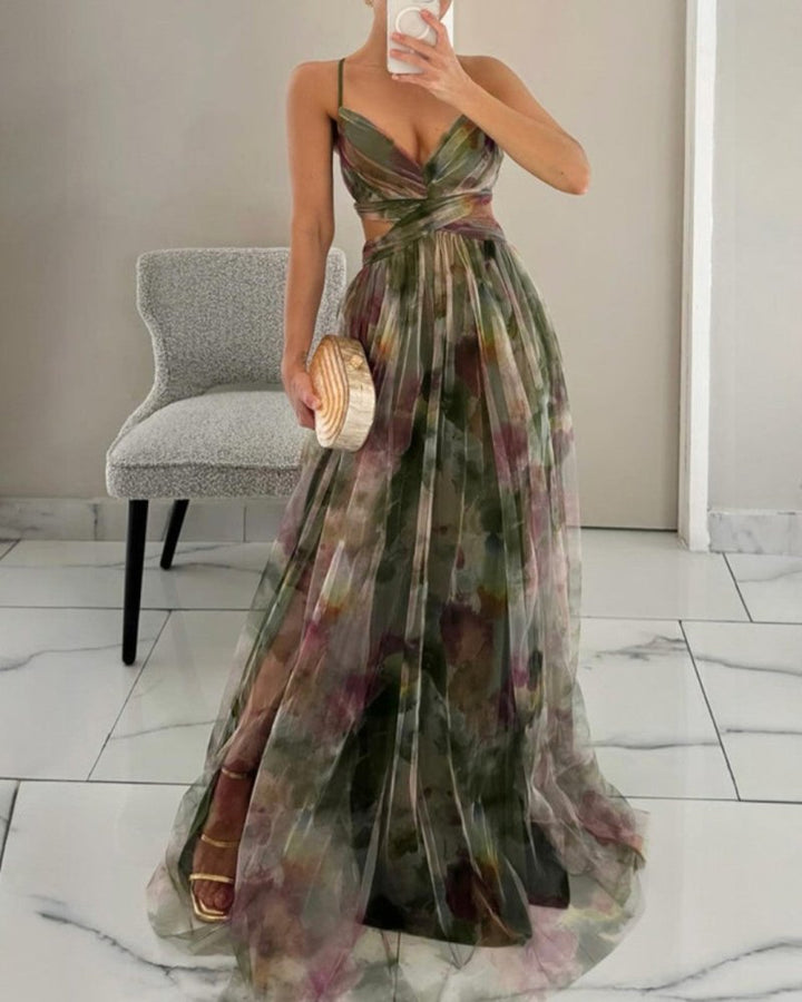 Valeria | Robe Maxi Femme Florale Élégante Fluide