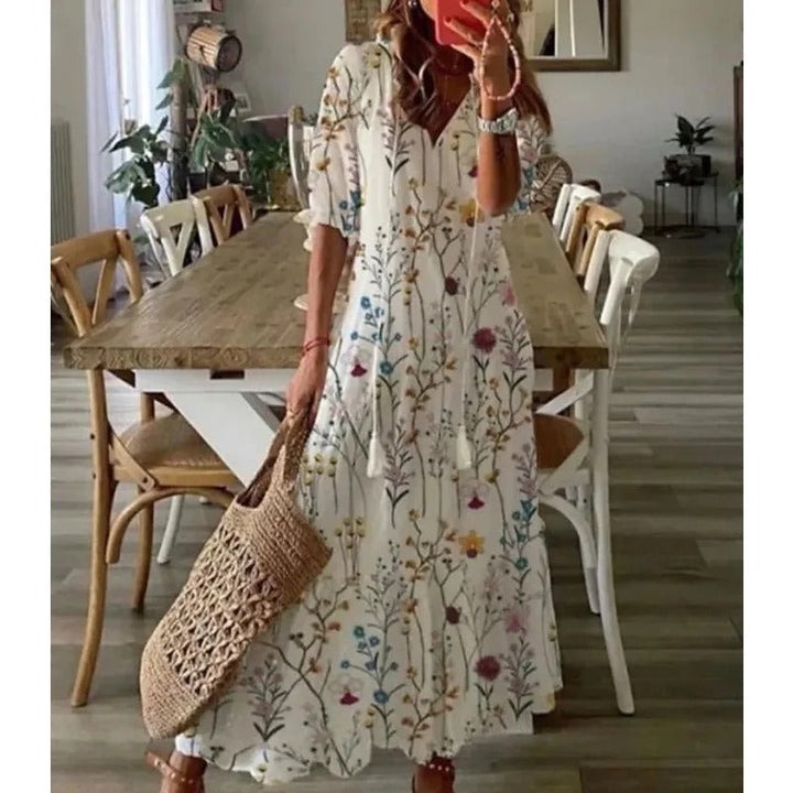 Robe Maxi à Fleurs
