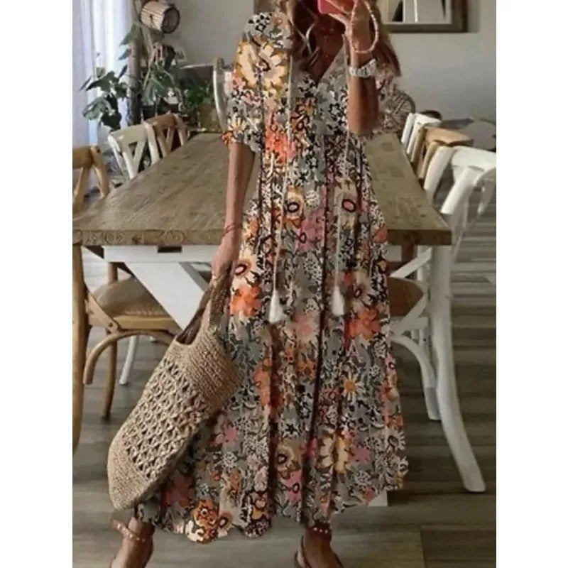 Robe Maxi à Fleurs