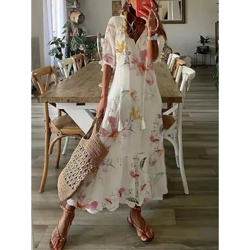 Robe Maxi à Fleurs
