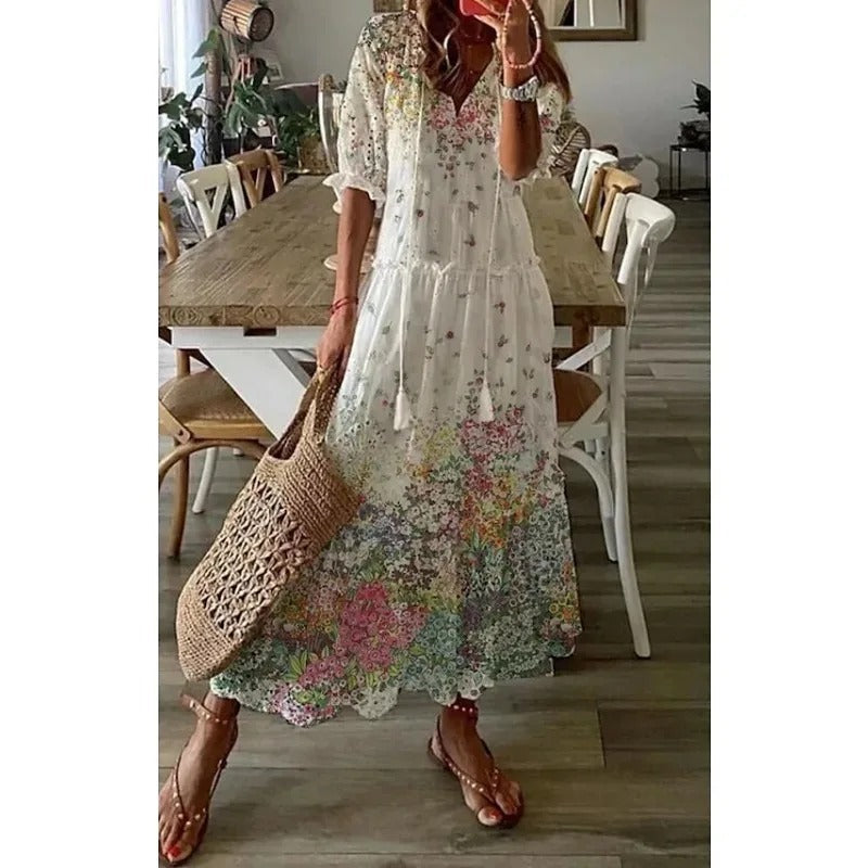 Robe Maxi à Fleurs