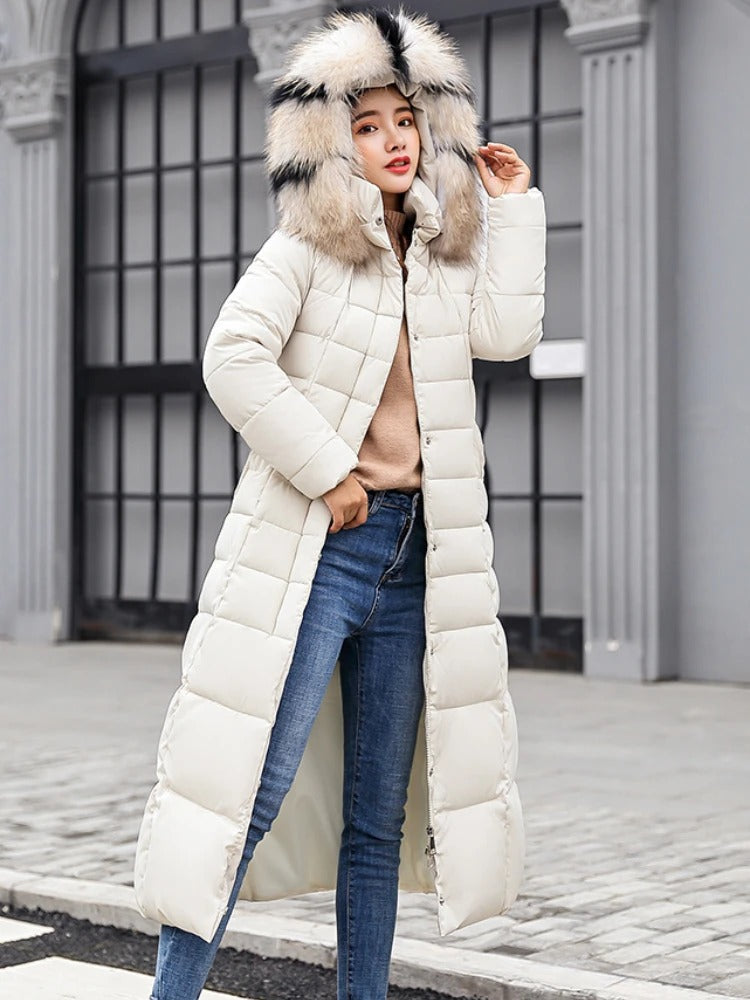 Manteau Puffer Élégant pour Femmes | Long