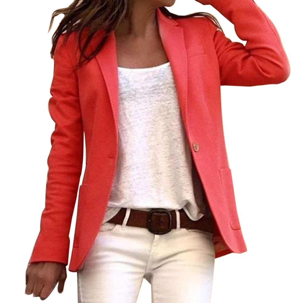 Blazer pour femmes avec revers et coupe ajustée