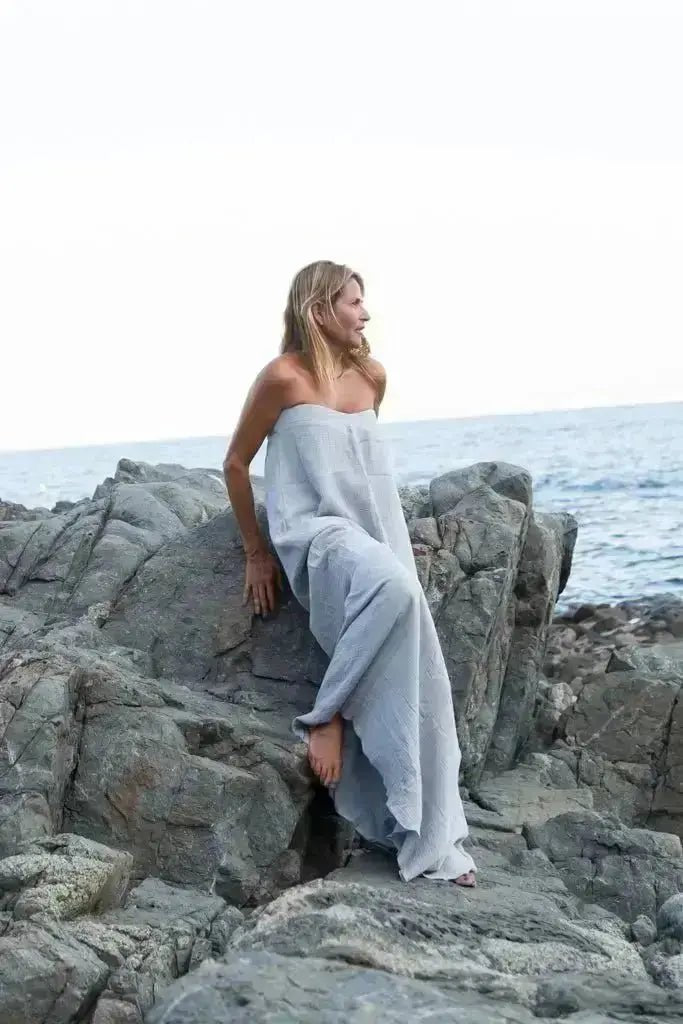 Robe Maxi Sans Manches BreezeFlow – Robe d'été moderne à coupe décontractée
