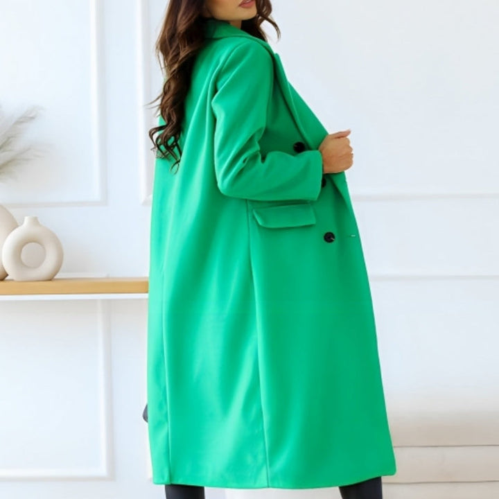 Manteau élégant, luxueux et classique à double boutonnage pour femmes