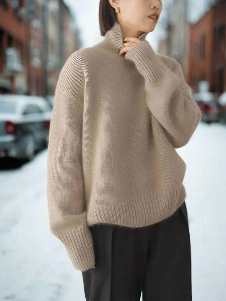 Pull à col roulé classique, confortable et stylé pour femmes