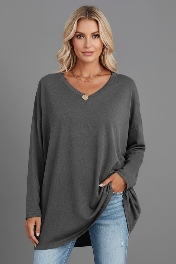Vesperina | T-shirt à manches longues avec décolleté en V pour femmes