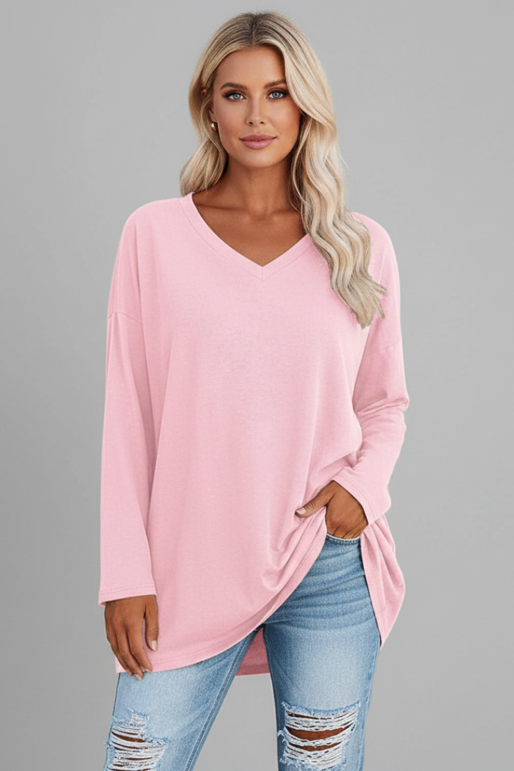 Vesperina | T-shirt à manches longues avec décolleté en V pour femmes