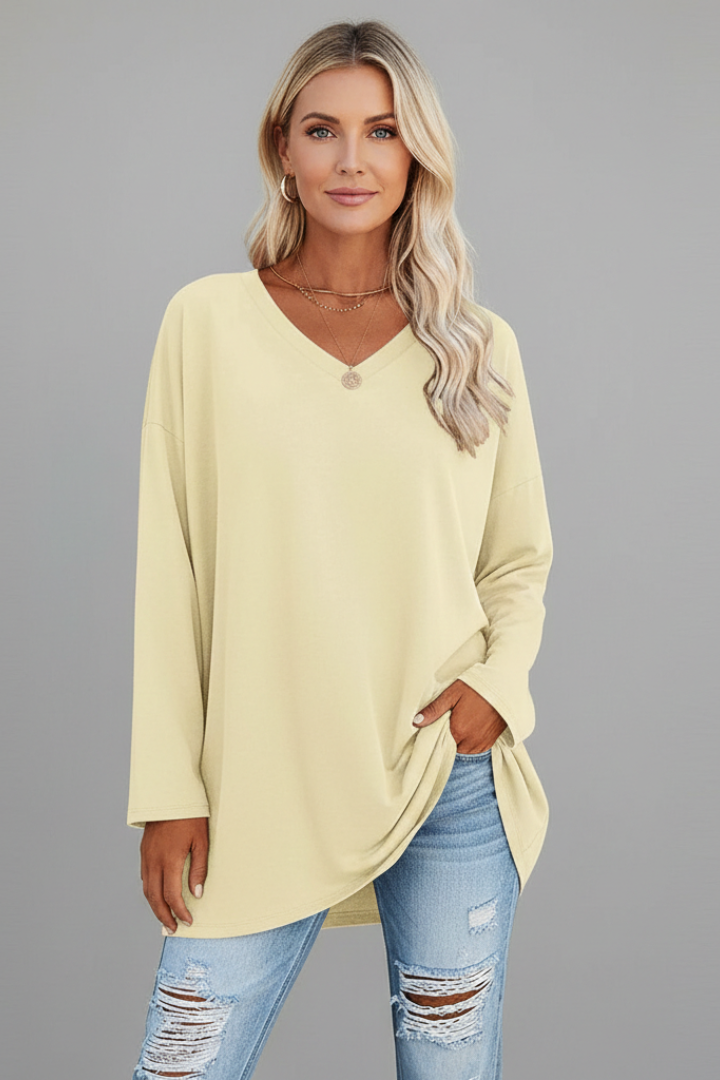 Vesperina | T-shirt à manches longues avec décolleté en V pour femmes