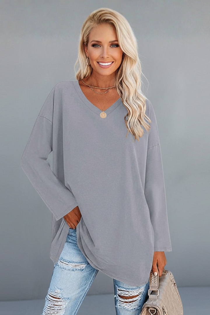Vesperina | T-shirt à manches longues avec décolleté en V pour femmes