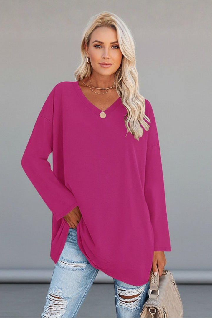 Vesperina | T-shirt à manches longues avec décolleté en V pour femmes