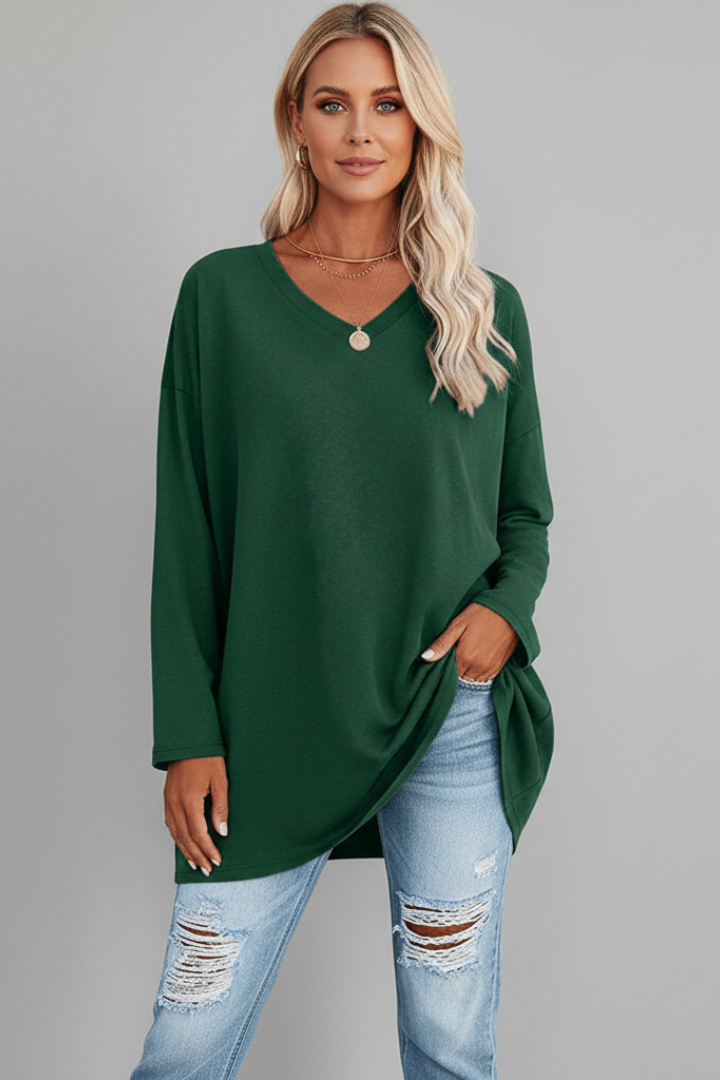 Vesperina | T-shirt à manches longues avec décolleté en V pour femmes