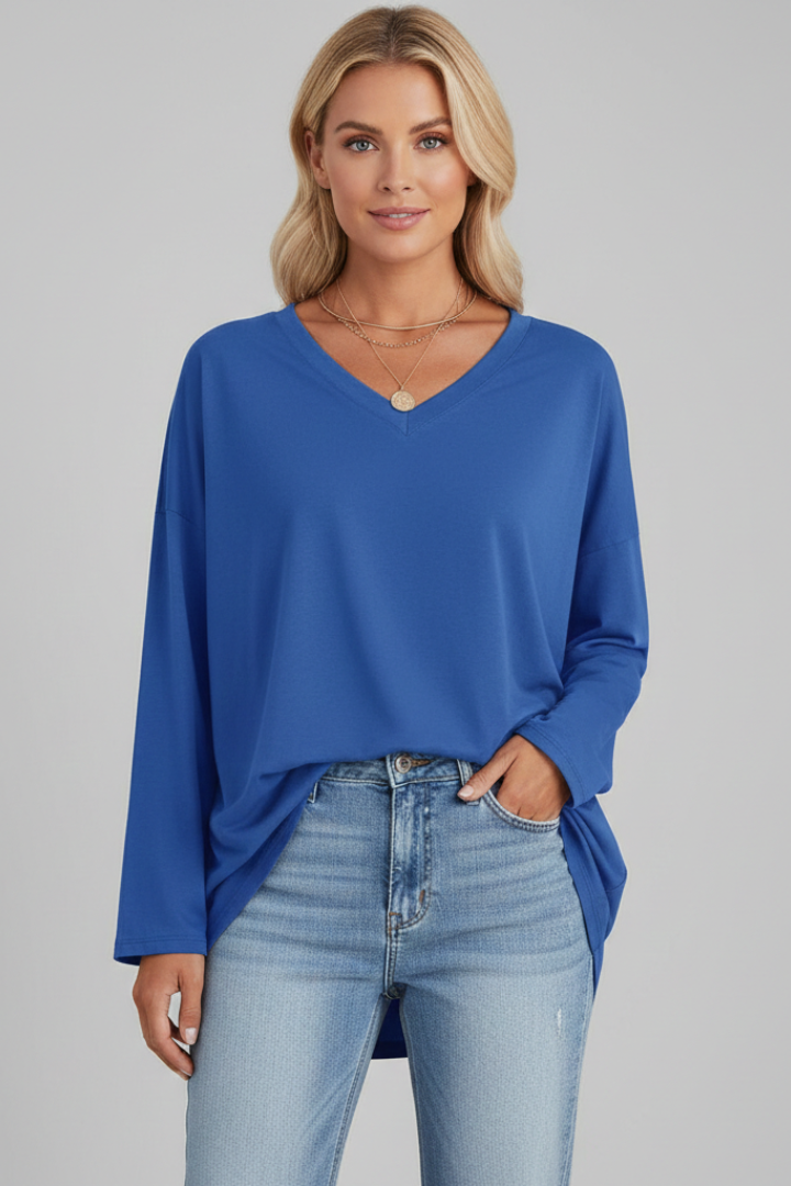 Vesperina | T-shirt à manches longues avec décolleté en V pour femmes