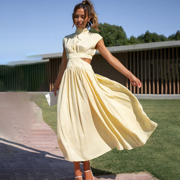 MIRAY - ROBE MIDI AVEC DECUPAGES LATÉRAUX