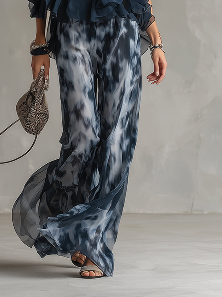 Viviana | Top à Encolure Dégagée pour Femmes avec Pantalon Ample