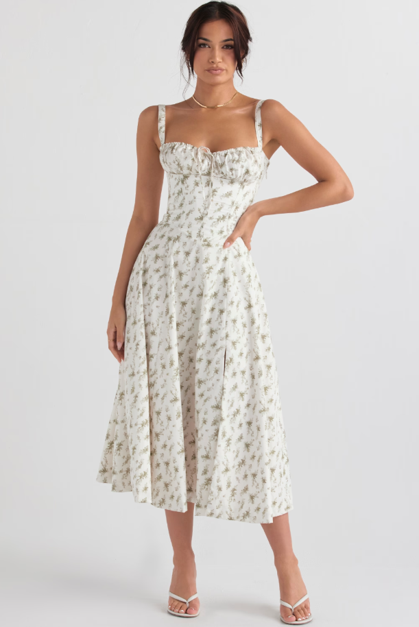 AURORA - Robe midi avec lacets