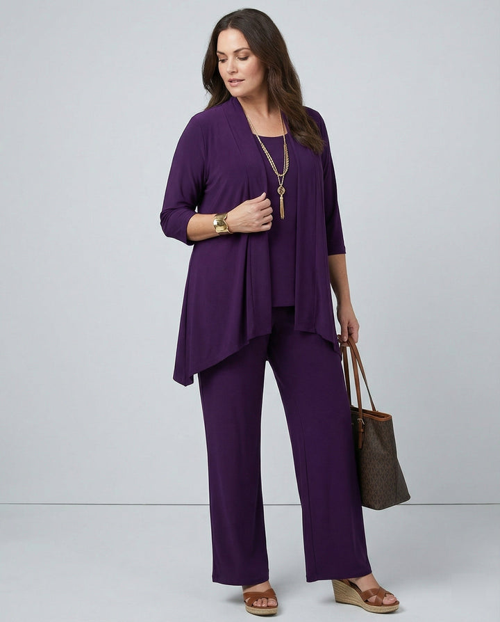 Wanda | Ensemble de costume trois pièces pour femmes avec pantalon large