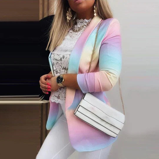 Thanea | blazer à manches longues tie-dye pour femmes