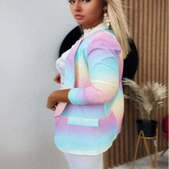 Thanea | blazer à manches longues tie-dye pour femmes