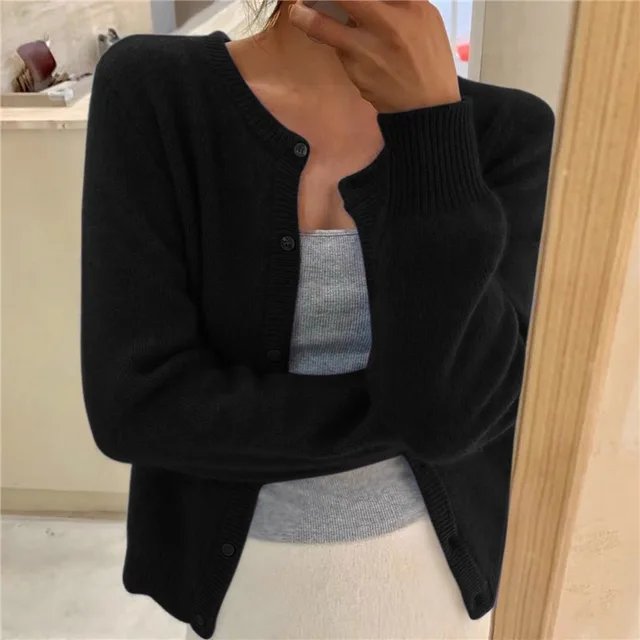 Sofia | Veste en Tricot pour Femmes avec Poches Plaquées
