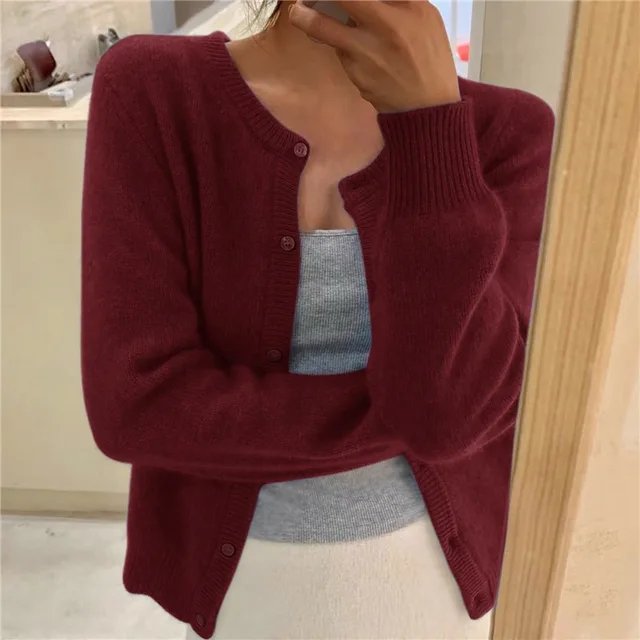 Sofia | Veste en Tricot pour Femmes avec Poches Plaquées