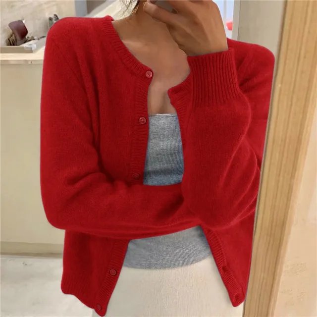 Sofia | Veste en Tricot pour Femmes avec Poches Plaquées