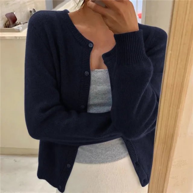 Sofia | Veste en Tricot pour Femmes avec Poches Plaquées
