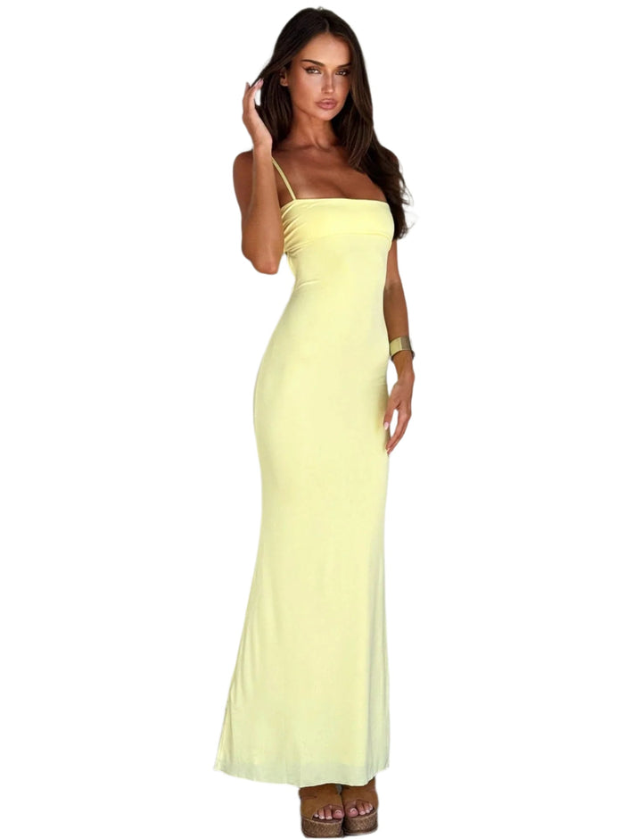Marriane - Robe maxi à bretelles spaghetti