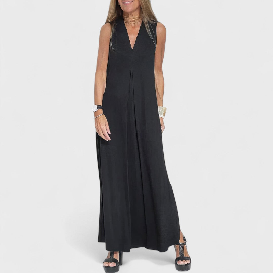Livana – Robe maxi avec drapé raffiné