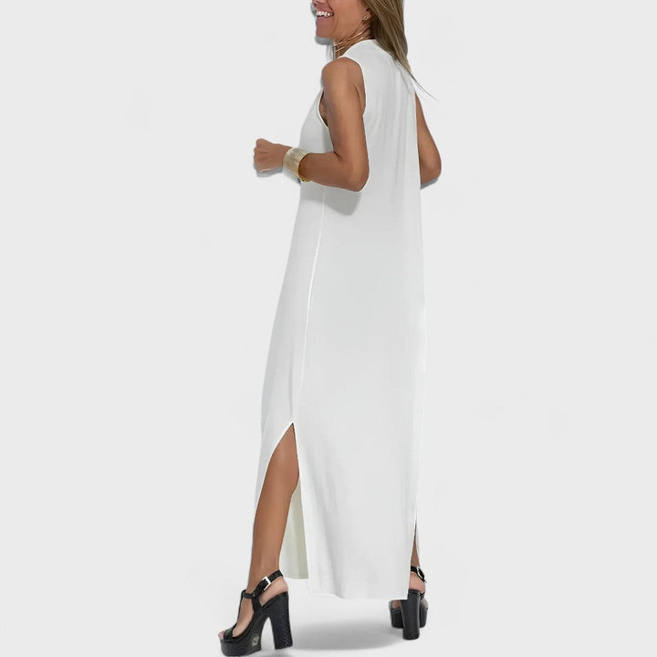 Livana – Robe maxi avec drapé raffiné