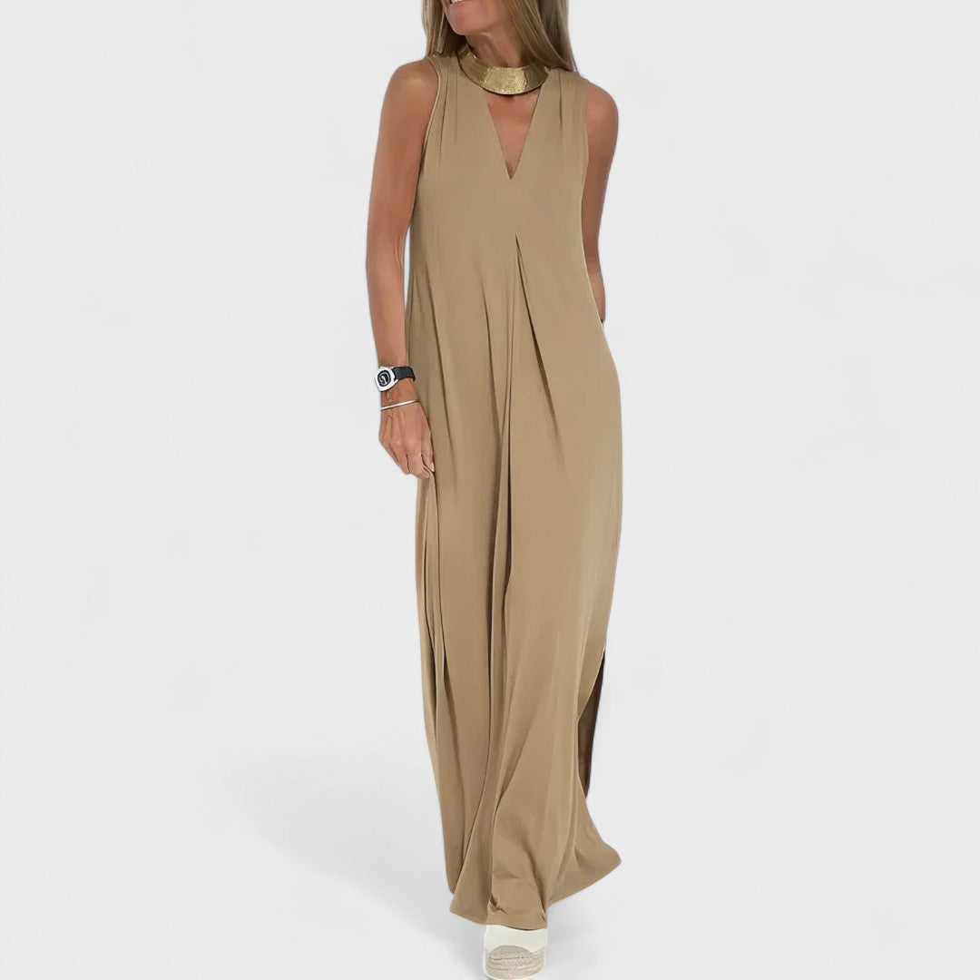 Livana – Robe maxi avec drapé raffiné