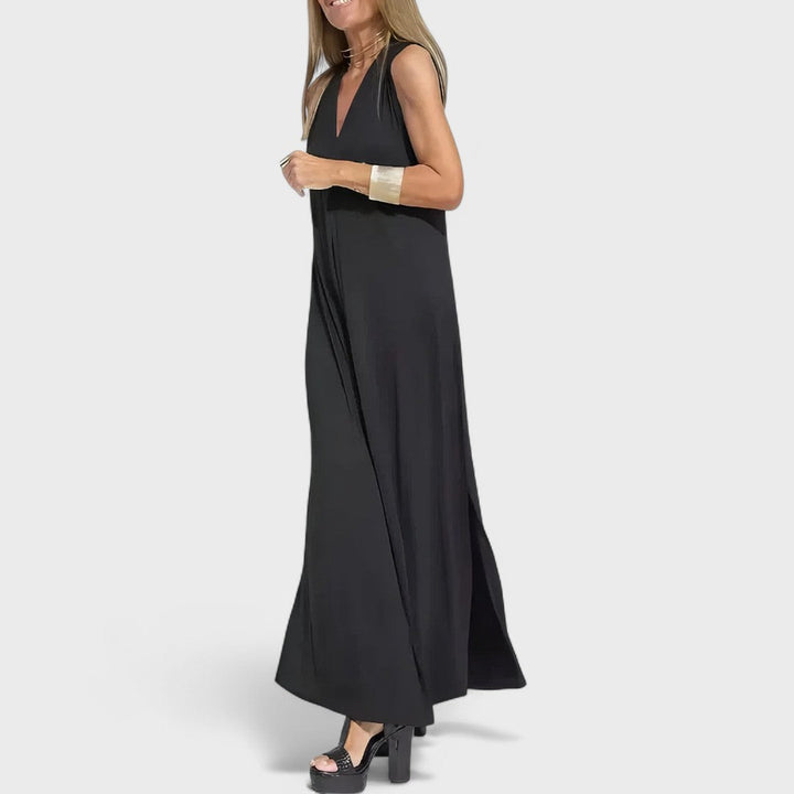 Livana – Robe maxi avec drapé raffiné