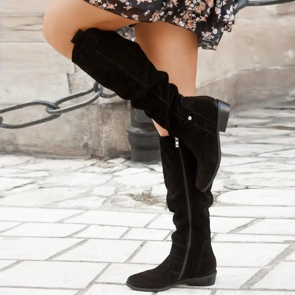 Bottes élégantes montantes pour femmes