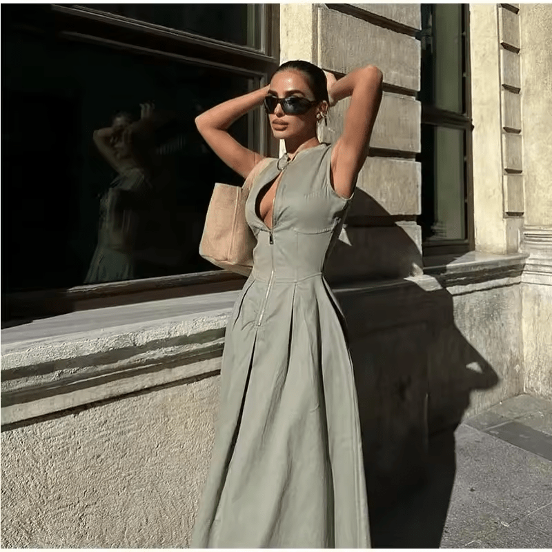 Zaira | Robe Maxi Femme A-Ligne Élégante Légère Été