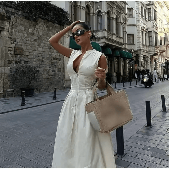 Zaira | Robe Maxi Femme A-Ligne Élégante Légère Été