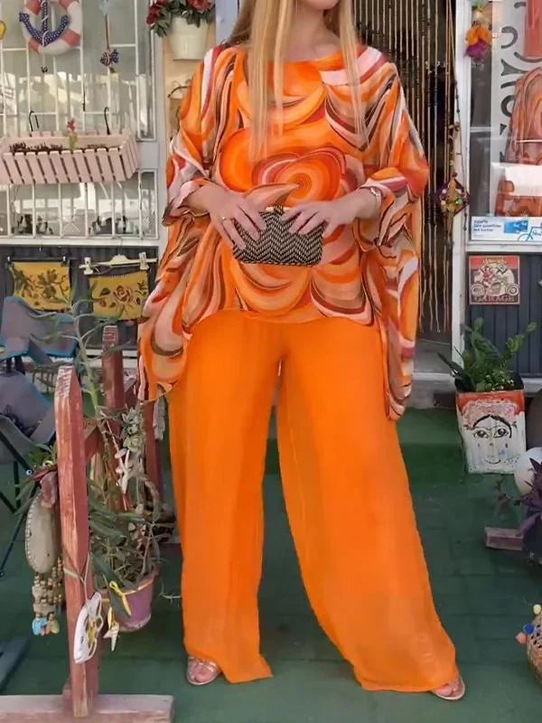 Tamsin | Ensemble Deux Pièces Femme Blouse Oversize Pantalon Palazzo