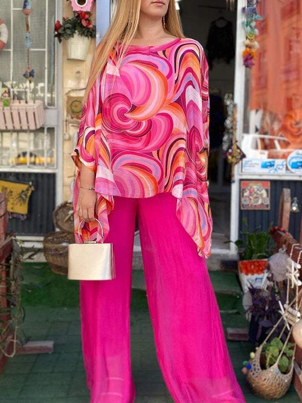 Tamsin | Ensemble Deux Pièces Femme Blouse Oversize Pantalon Palazzo